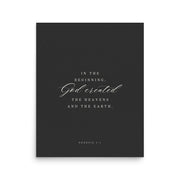 Genesis 1:1 Black Or White  