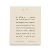 Psalm 23 On Beige Background  