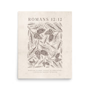 Romans 12:12 Floral On Beige  