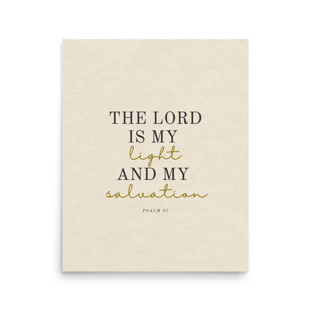 Psalm 27 Quote On Light Or Dark Background  