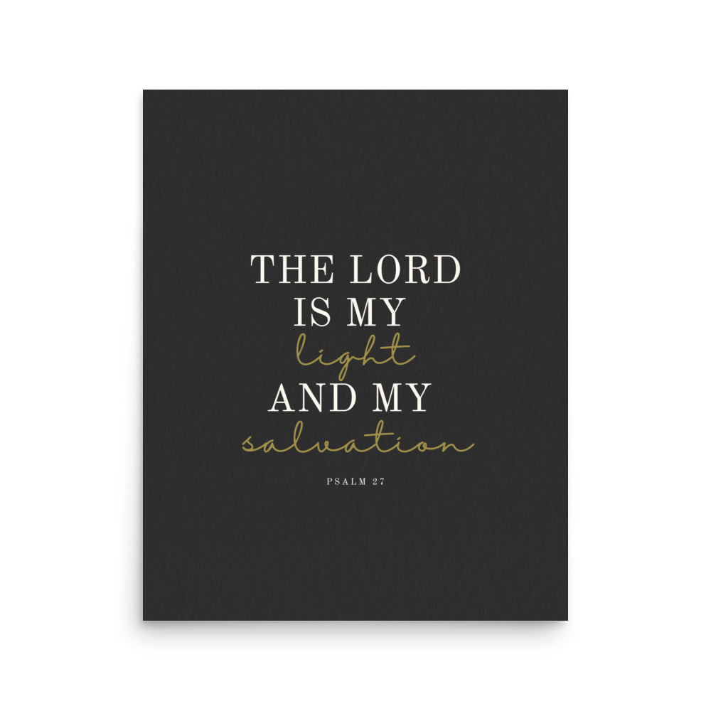 Psalm 27 Quote On Light Or Dark Background  