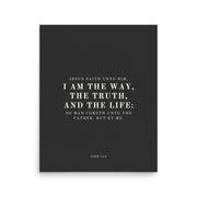 John 14:6 Black 16x20