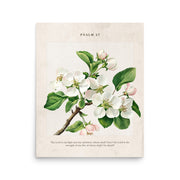 Psalm 27 Quote Vintage Floral On Beige Background  