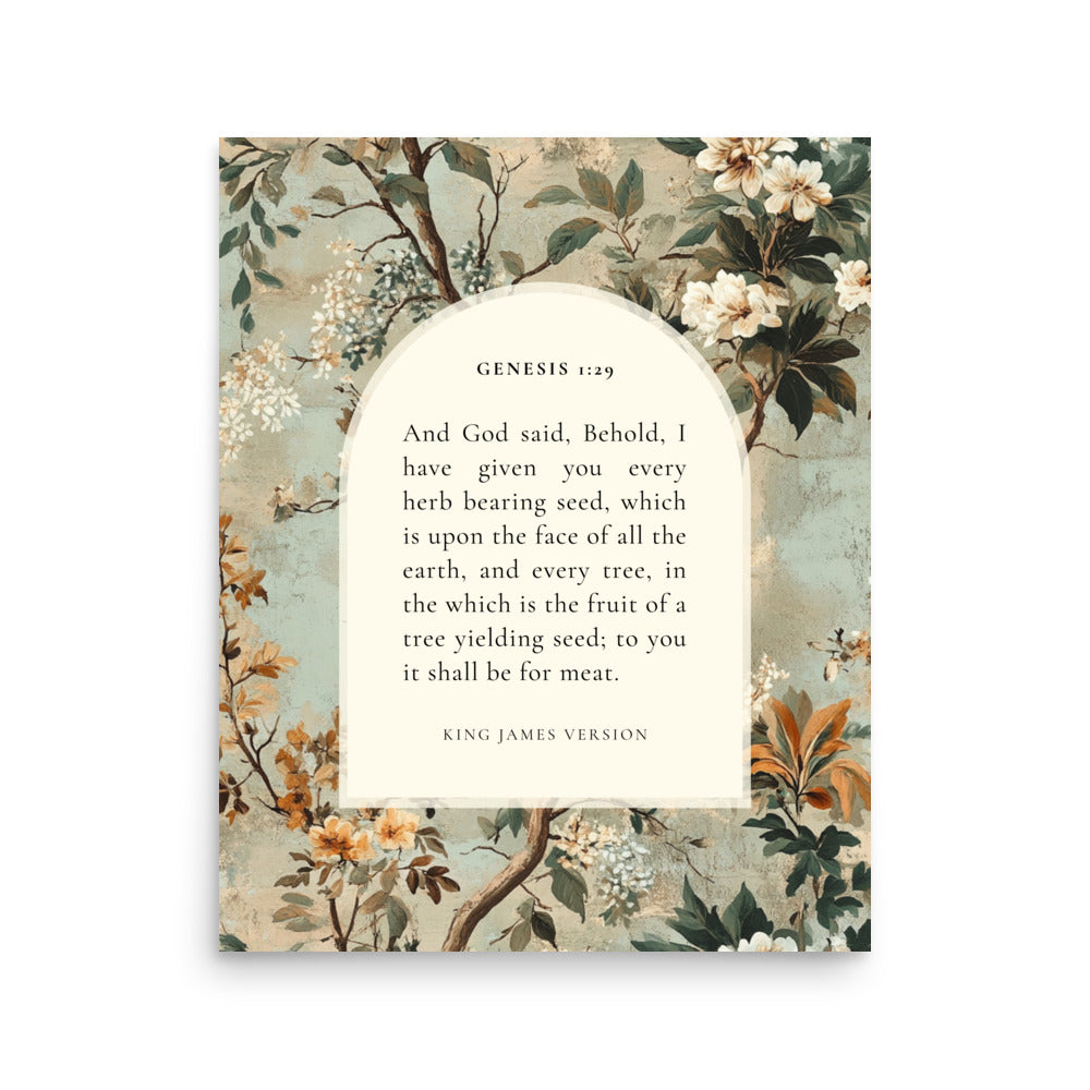 Matthew 5:44 Botanical Background 16x20