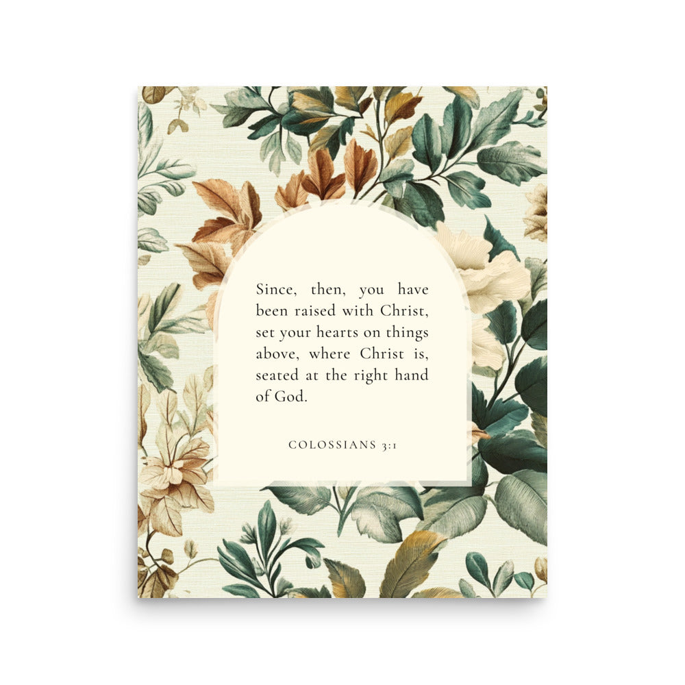 Colossians 3:1 Botanical Background 16X20
