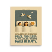 Psalm 4:8 Nursery Wall Art    Unframed Matte Paper / 8″×10″-Unframed Matte Paper / 11″×14″-Unframed Matte Paper / 12″×16″-Unframed Matte Paper / 12″×18″-Unframed Matte Paper / 16″×20″ 