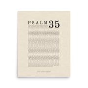 Psalm 35 Full Chapter Wall Art | Complete Scripture Print