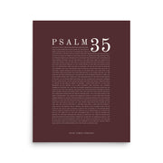 Psalm 35 Full Chapter Wall Art | Complete Scripture Print