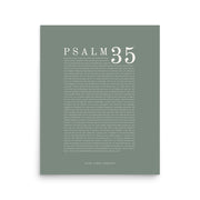 Psalm 35 Full Chapter Wall Art | Complete Scripture Print