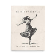 Psalm 16:11 Dancer Art On Beige Background  