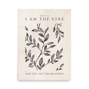 John 15:5 Vintage Floral On Beige Background  