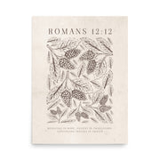 Romans 12:12 Floral On Beige  