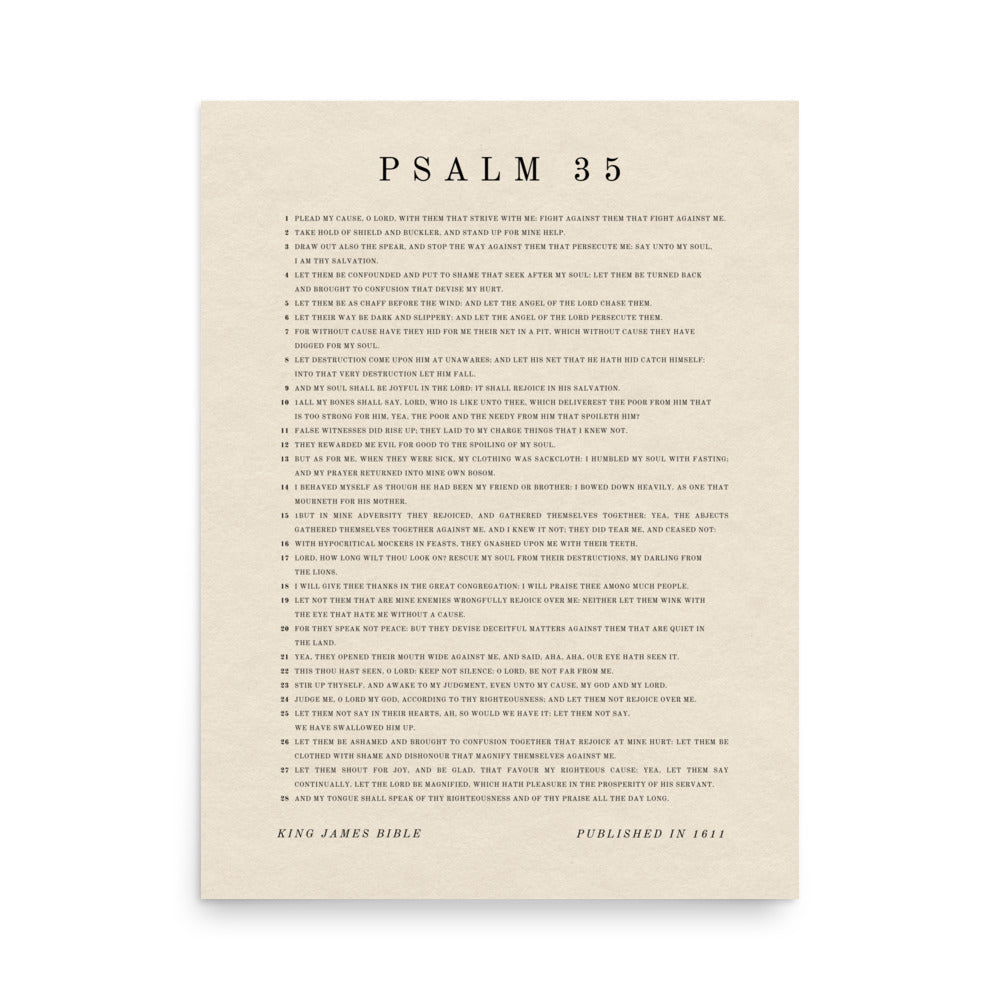 Psalm 35 Beige 18x24