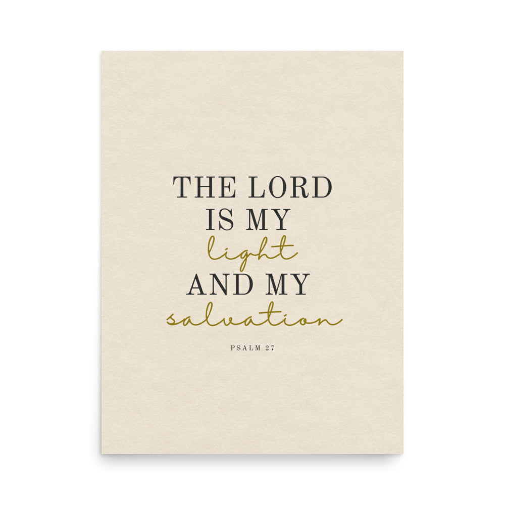 Psalm 27 Quote On Light Or Dark Background  