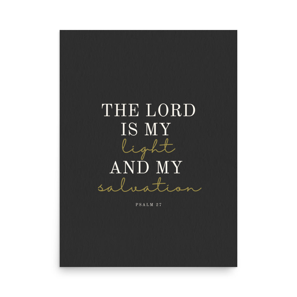 Psalm 27 Quote On Light Or Dark Background  