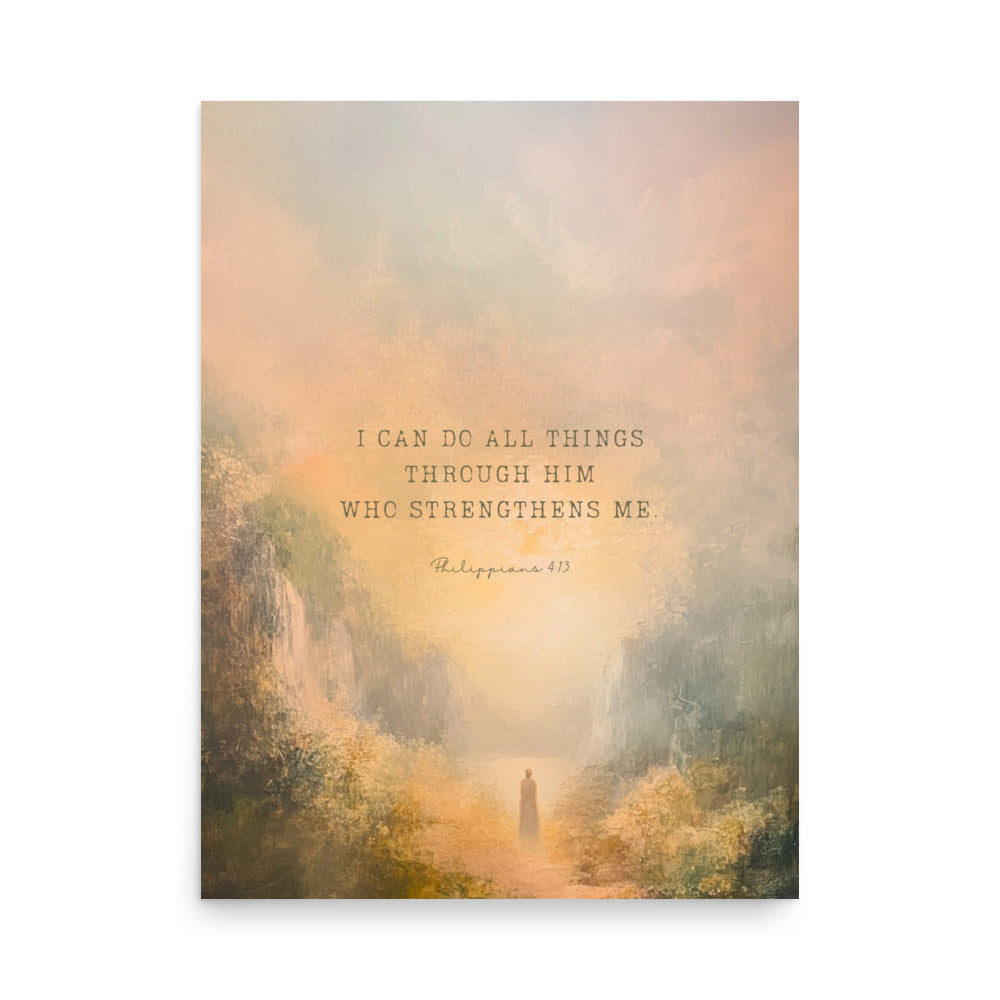 Philippians 4:13 - Oil Painting Print  