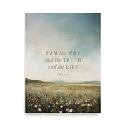 John 14:6 Meadow Dark Text 18x24