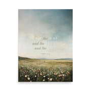John 14:6 Meadow Light Text 18x24