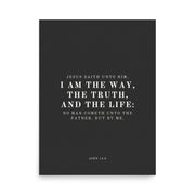John 14:6 Black 18x24