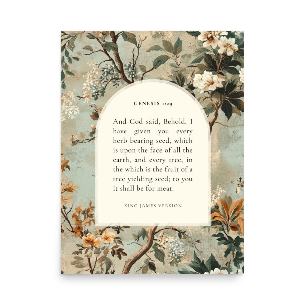 Matthew 5:44 Botanical Background 18x24