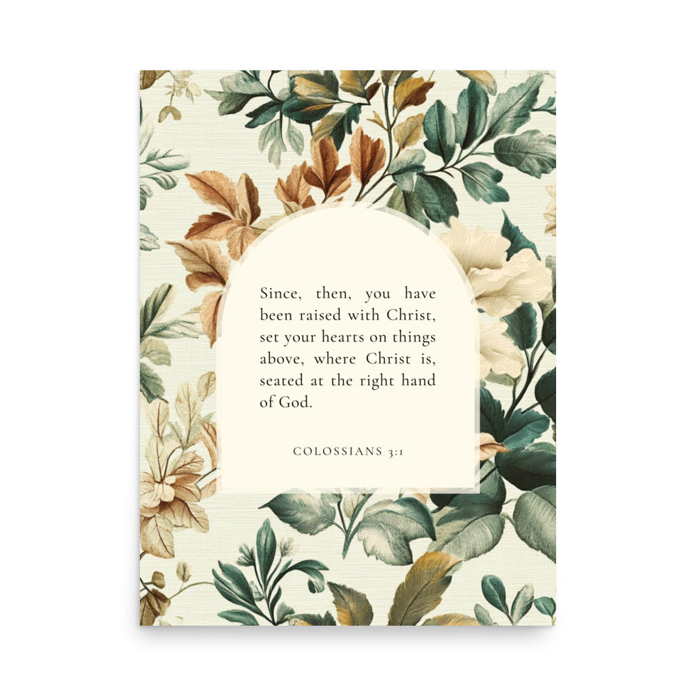 Colossians 3:1 Botanical Background 18X24