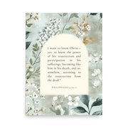 Philippians 3:10-11 –  Soft Floral Background 18x24