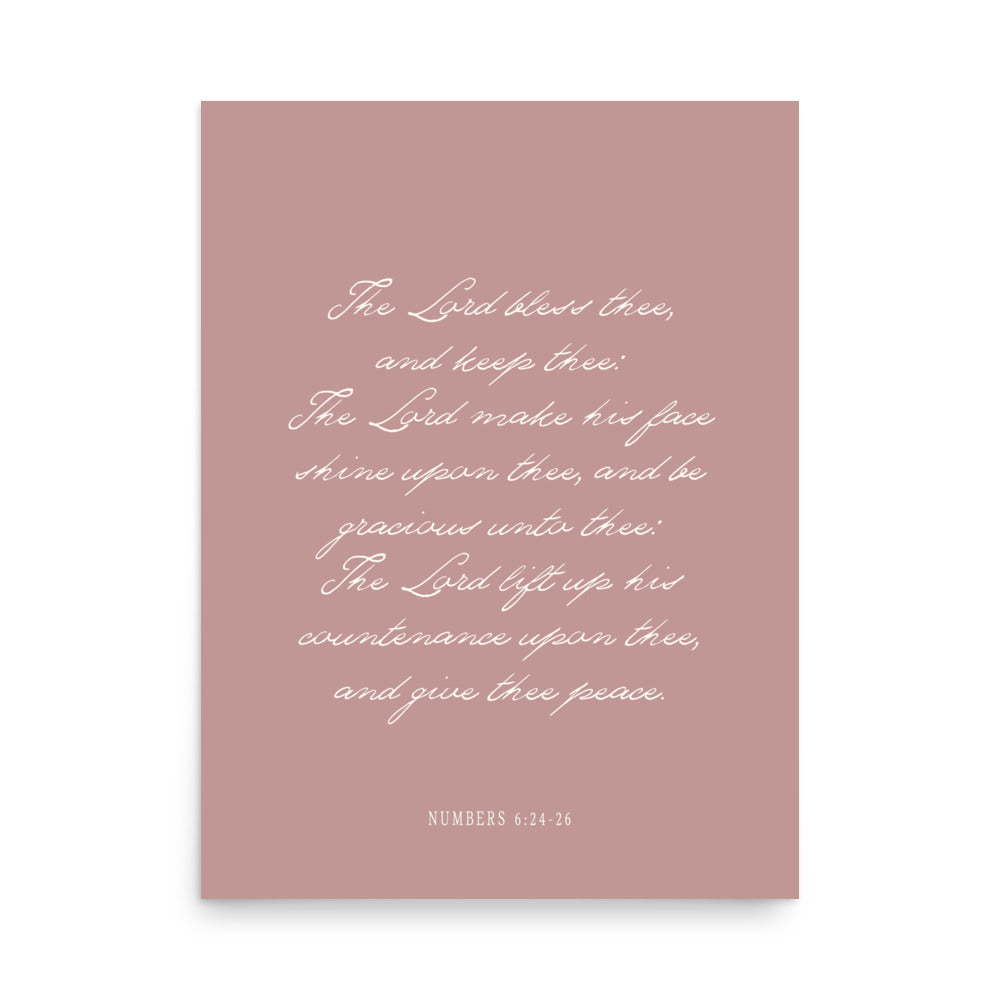 "The Lord Bless You" Numbers 6:24-26 Art | Available in 3 Colors