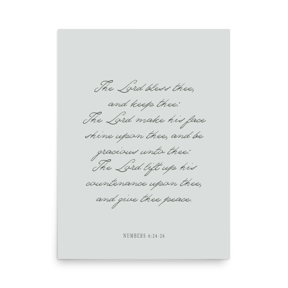 "The Lord Bless You" Numbers 6:24-26 Art | Available in 3 Colors