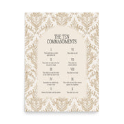 The Ten Commandments: Arch Design Print with Roman Numerals or List