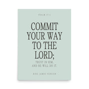 Commit Your Way: Psalm 37:5 Premium Matte Bible Verse Art