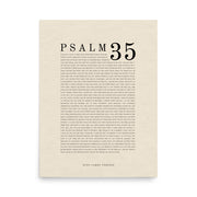 Psalm 35 Full Chapter Wall Art | Complete Scripture Print