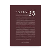 Psalm 35 Full Chapter Wall Art | Complete Scripture Print