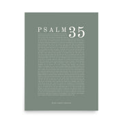 Psalm 35 Full Chapter Wall Art | Complete Scripture Print