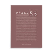 Psalm 35 Full Chapter Wall Art | Complete Scripture Print