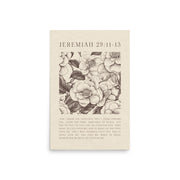 Jeremiah 29:11 - Floral On Beige  