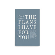 Jeremiah 29:11 Warm Blues Slate Gray 20x30