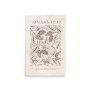 Romans 12:12 Floral On Beige  