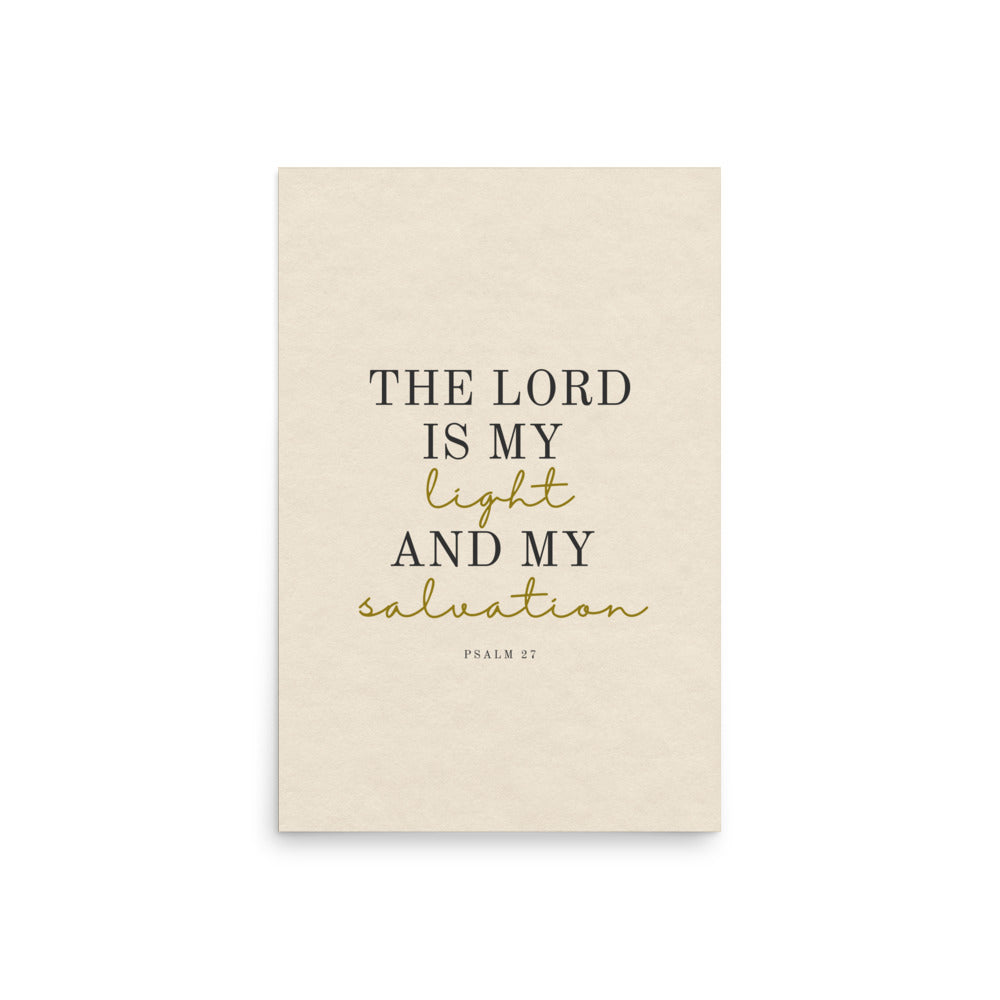 Psalm 27 Quote On Light Or Dark Background  