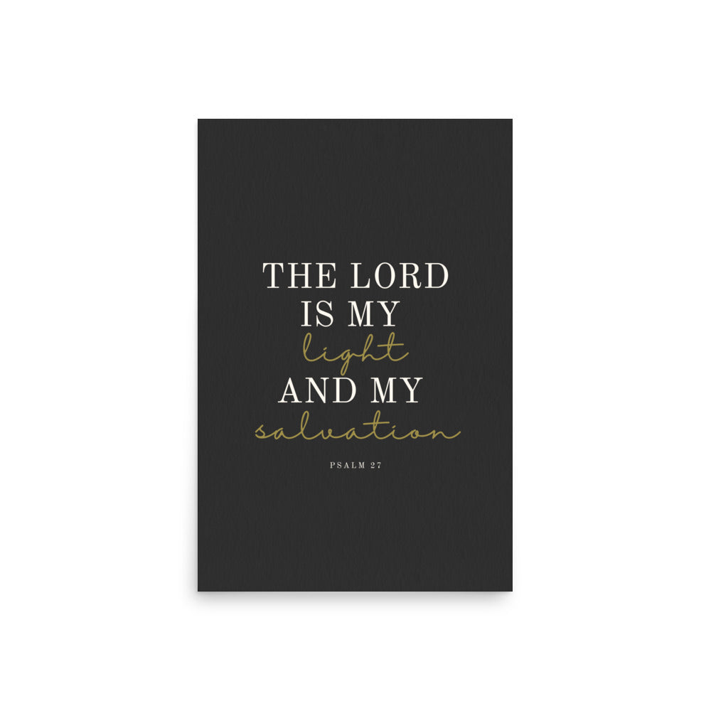 Psalm 27 Quote On Light Or Dark Background  