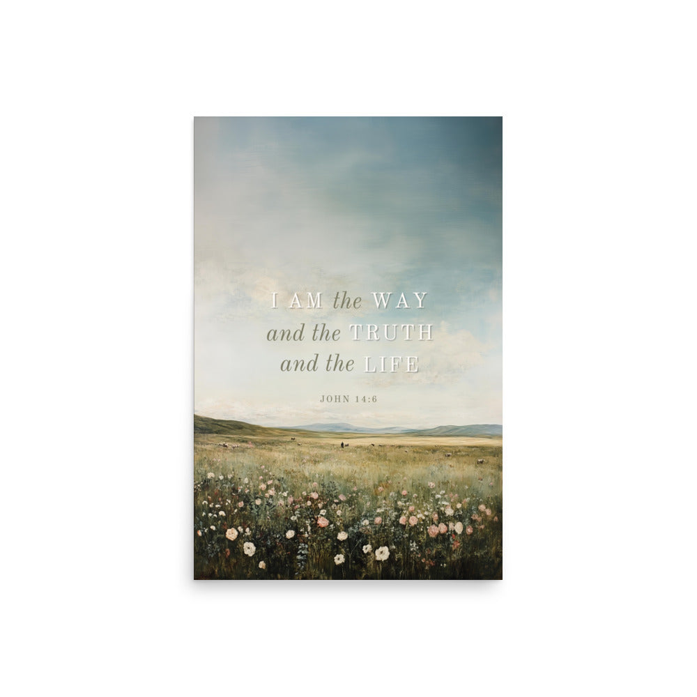 John 14:6 Meadow Light Text 20x30