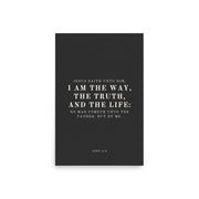 John 14:6 Black 20x30
