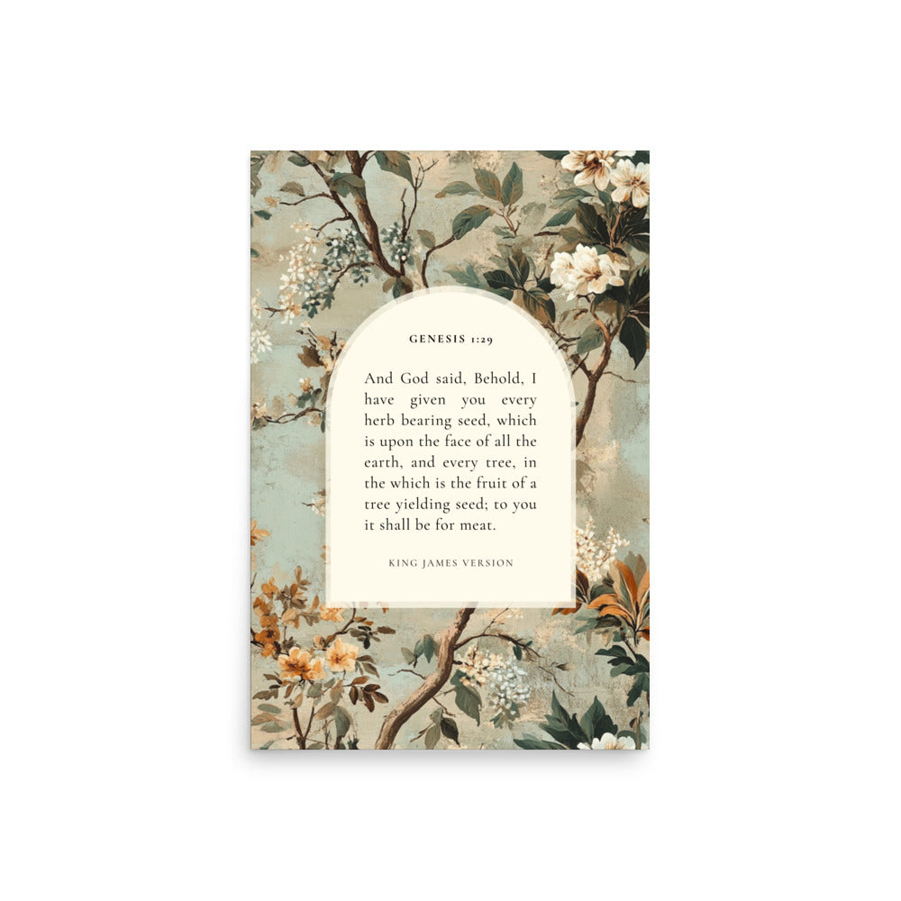 Matthew 5:44 Botanical Background 20x30