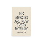 Lamentations 3:23, KJV - “His Mercies Are New Every Morning” – Framed Bible Verse Print