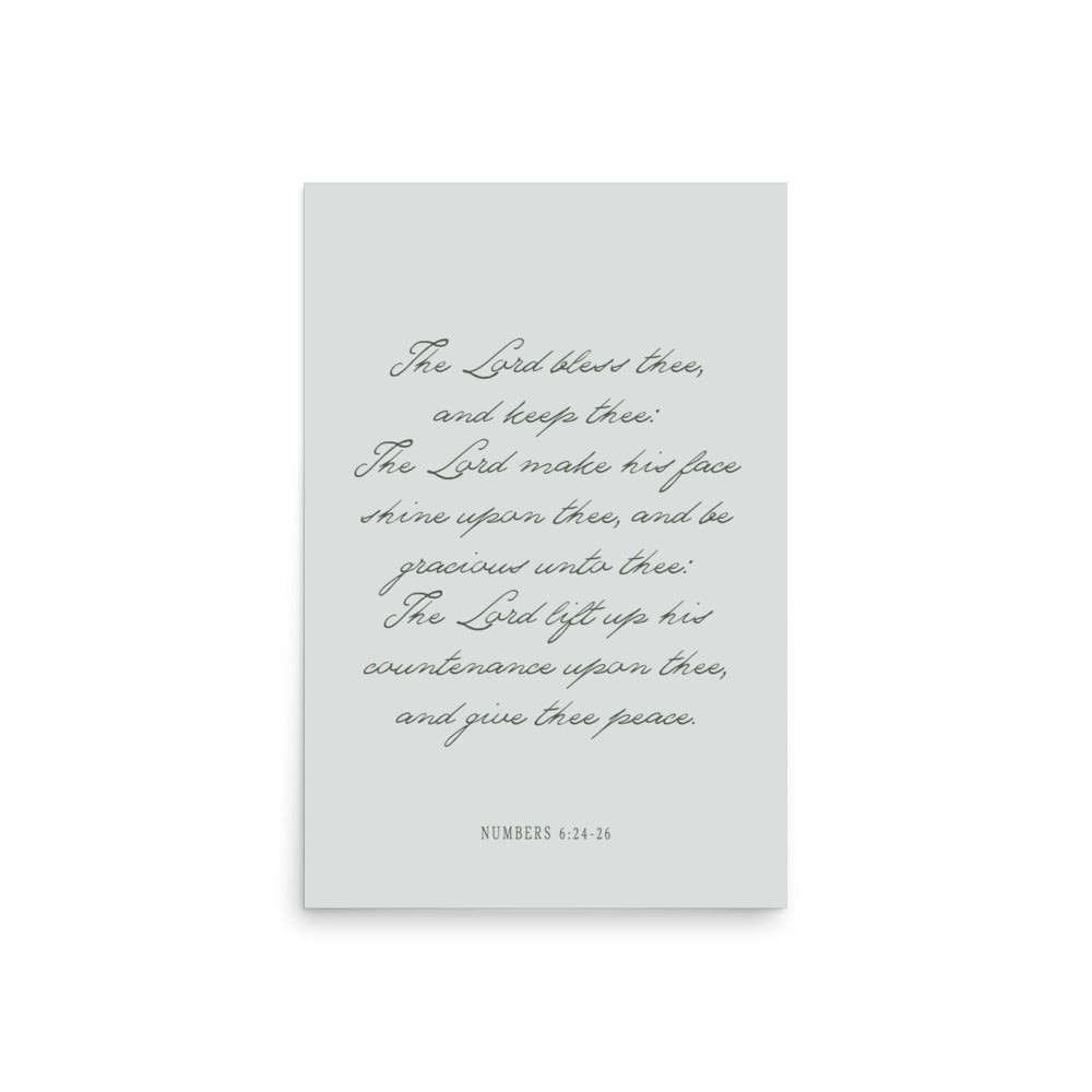 "The Lord Bless You" Numbers 6:24-26 Art | Available in 3 Colors