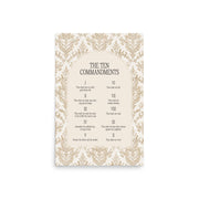 The Ten Commandments: Arch Design Print with Roman Numerals or List