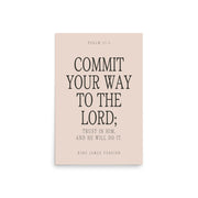 Commit Your Way: Psalm 37:5 Premium Matte Bible Verse Art