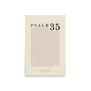 Psalm 35 Full Chapter Wall Art | Complete Scripture Print