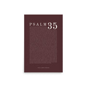 Psalm 35 Full Chapter Wall Art | Complete Scripture Print
