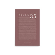 Psalm 35 Full Chapter Wall Art | Complete Scripture Print