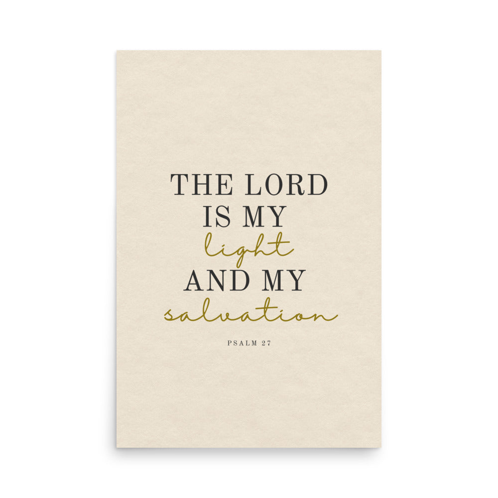 Psalm 27 Quote On Light Or Dark Background  